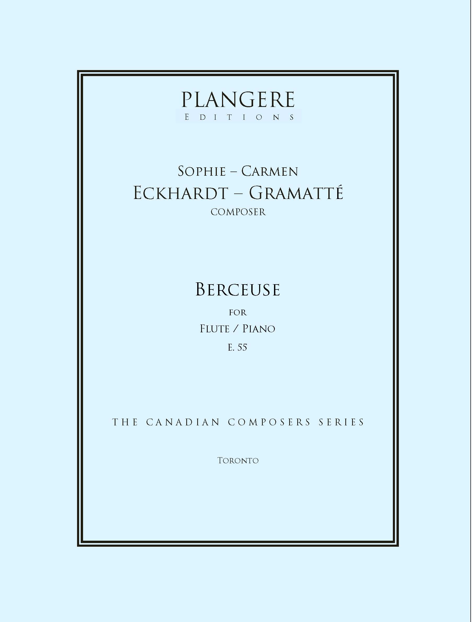 Sophie-Carmen Eckhardt- Gramatté Berceuse for Flute and Piano